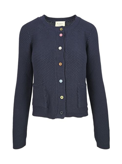 cardigan donna grana di riso blu